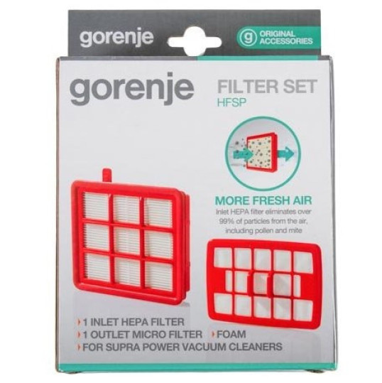 Набір фільтрів для пилососів Gorenje HF2303 Set Hepa Filter + sponge + micro HEPA filter - Зображення  2
