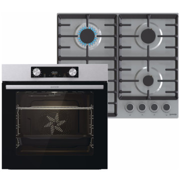 Комплект духовой шкаф + варочная поверхность газовая Gorenje BO6737E02XK + G642ABX