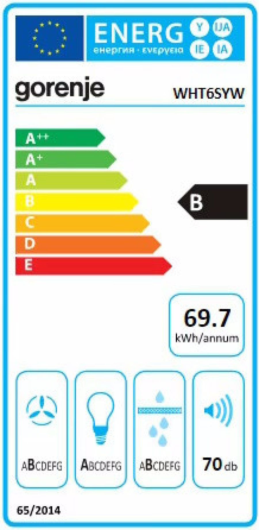  Вытяжка пристенная Gorenje WHT6SYW 