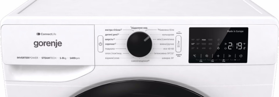  Стиральная машина Gorenje WPNEI84SBSWIFI/UA 