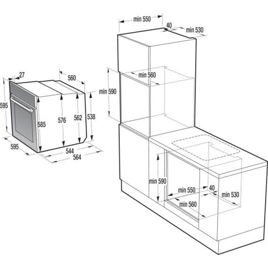  Духова шафа електрична Gorenje BO6737E02BG 
