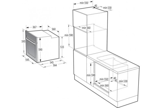 Духова шафа електрична Gorenje BO 6727 E03WG - Зображення  2