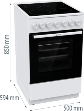 Плита електрична Gorenje GEC5B41WG  - Зображення  9