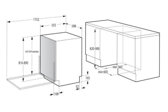 Посудомийна машина вбудована Gorenje GV 693 C61AD - Зображення  3