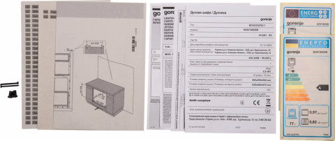 Комплект Дух.шафа + Вар.поверхня газ. Gorenje BO6735E05B + GTW641EB  - Зображення  3