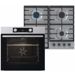 Комплект духова шафа + варильна поверхня газова Gorenje BO6737E02XK + G642ABX