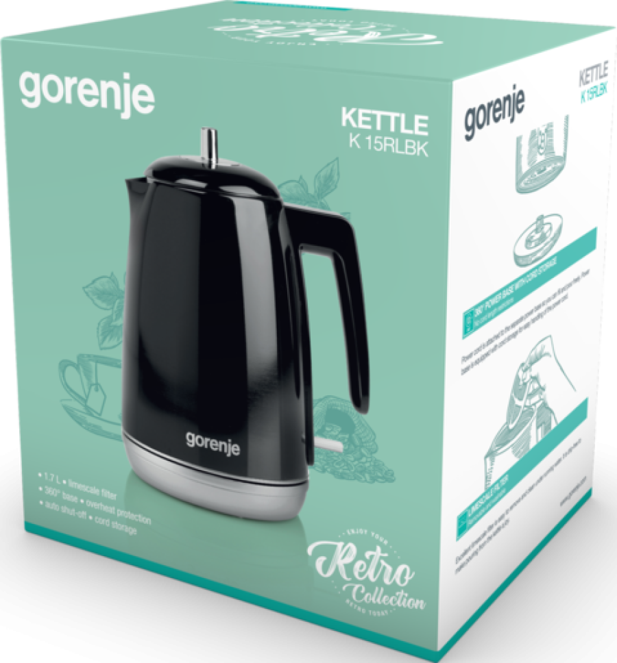  Електрочайник Gorenje K15RLBK 