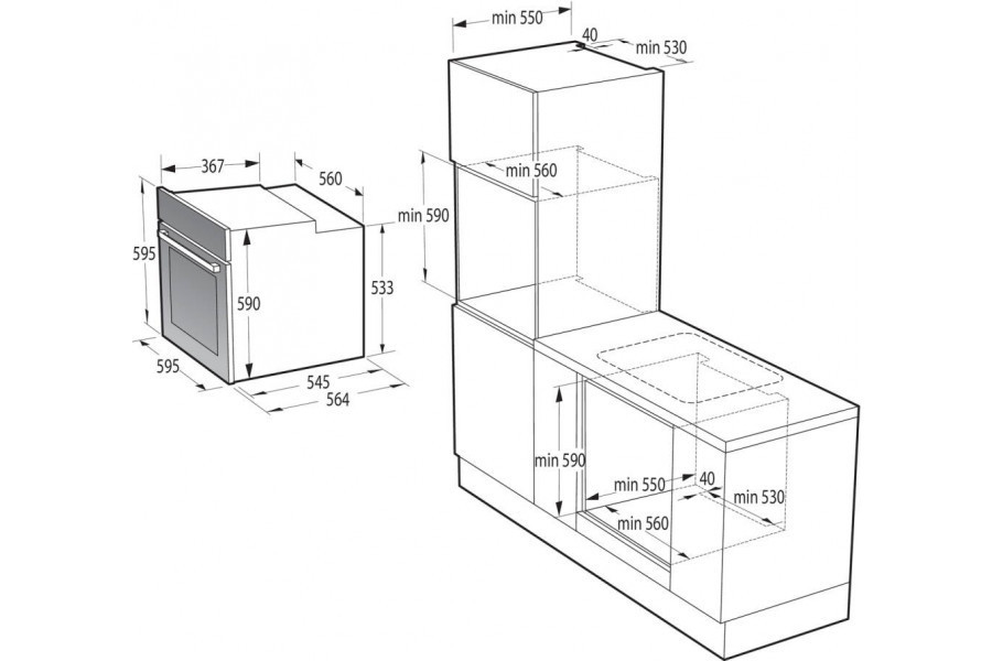  Духова шафа електрична Gorenje BO 6727 E03WG 