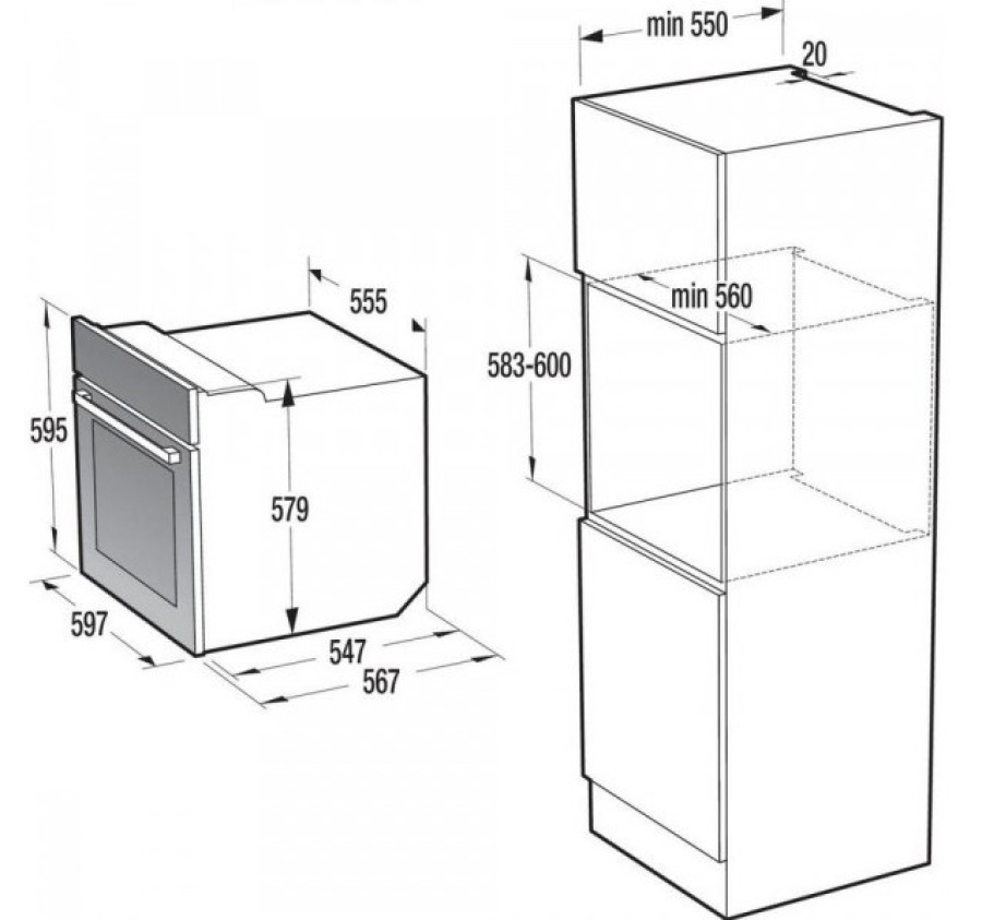  Духова шафа електрична Gorenje BOS 747 A33XG 