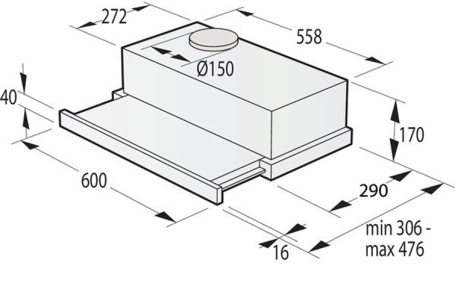  Витяжка телескопічна Gorenje TH 64E4 BG 