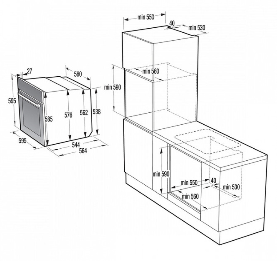  Духова шафа електрична Gorenje BSA6138B 